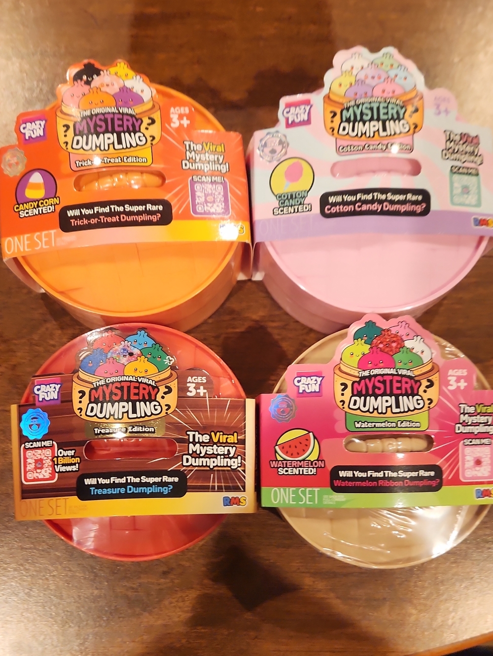 RMS CRAZY FUN ASSORTED LOT OF 4 MYSTERY DUMPLINGS NEW AND SEALED!!